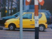 detail of yellow car